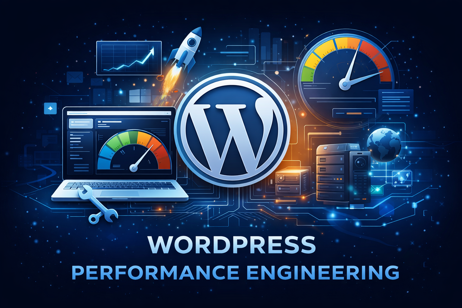 WordPress performance optimization concept